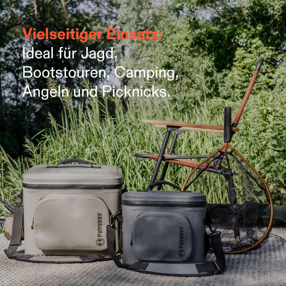 Petromax Kühltasche für tagelang eisgekühlten Proviant | Unabhängigkeit von Strom & Akku | wasserdichter Reißverschluss | für Eiswürfel und Kühlakkus