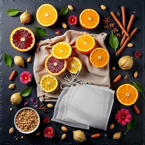 Miniatura 3 de 5 bolsas coladoras de nailon blanco Malla fina Cerveza Homebrew Sidra de vino Dry Hop Filtros de elaboración de cerveza y colado para elaboración