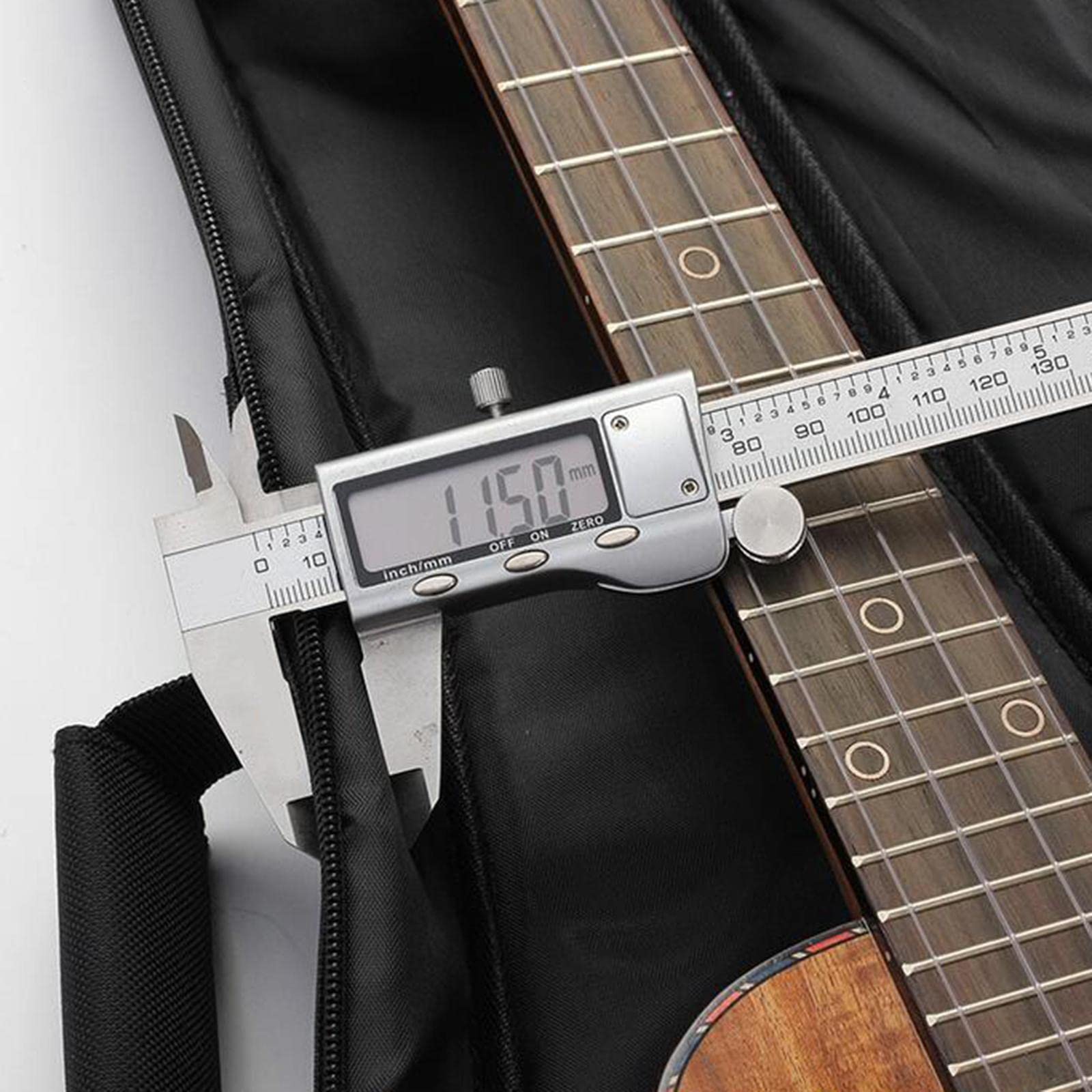 Ukulelen Tragetasche, 10 Mm Dick Gepolsterte Konzerttasche mit Aufbewahrungstasche für Noten, Wasserdicht Und mit Verstellbarem Gurt, 21 Zoll Schwarz