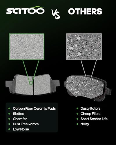 Miniatura 3 de SCITOO - Juego de pastillas de freno de cerámica, 8 pastillas de freno para Hyundai Sonata 2011-2015, 2013-2016 para Kia Optima