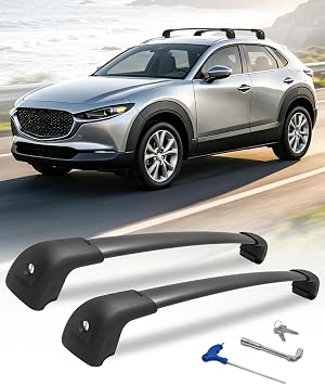 Roof Rack Cross Bars Compatible with Mazda CX30 CX-30 2020-2026 with Flush Side Rails, Aluminum Lockable Crossbars for Rooftop Cargo Carrier Luggage Kayak Canoe Bike Snowboard