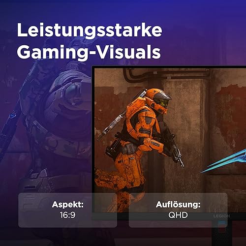 Lenovo Legion R27qe Gen 2 27" QHD WLED Gaming Monitor 2560 x 1440-16:9-200Hz IPS Panel 0.5ms Response Time HDMI DisplayPort TÜV Eye Comfort Protection Black 5.9kg - 6