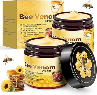 Bee Venom Skin Treatment Cream – Professional Repair & Wrinkle Care Formula, Face & Body Use, Reduces Blemishes & Supports Joint Wellness,for Hands, Back, and Knees.(2PCS)