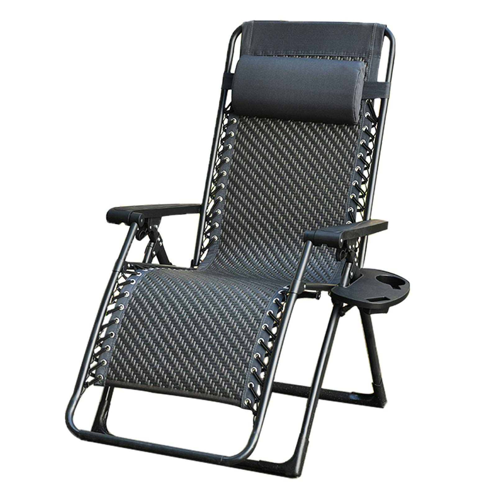 Chaise Zero Gravity surdimensionnée, accoudoir Plus Large et inclinable de Salon Pliant rembourré avec Inclinaison réglable et Appui-tête pour pelouse, Patio, Camping, extérieur, intérieur, Support