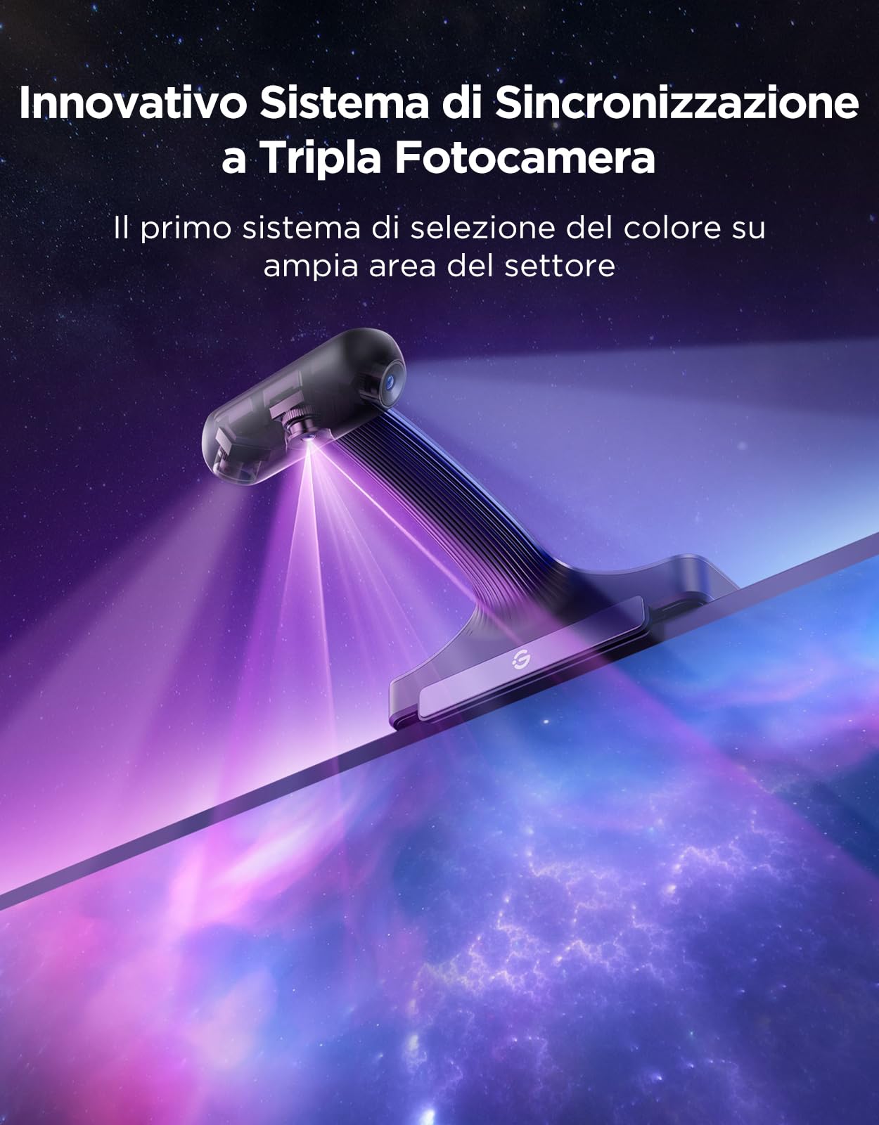 Govee TV Backlight 3 Pro con Tripla Telecamera HDR, RGBWWIC Striscia led TV | 5 in 1 LED, per 55-65 pollici, 75 LED/m, Supporta Filtro AI, APP Controllo Vocale, Sincro DreamView, Matter Alexa Compatibile