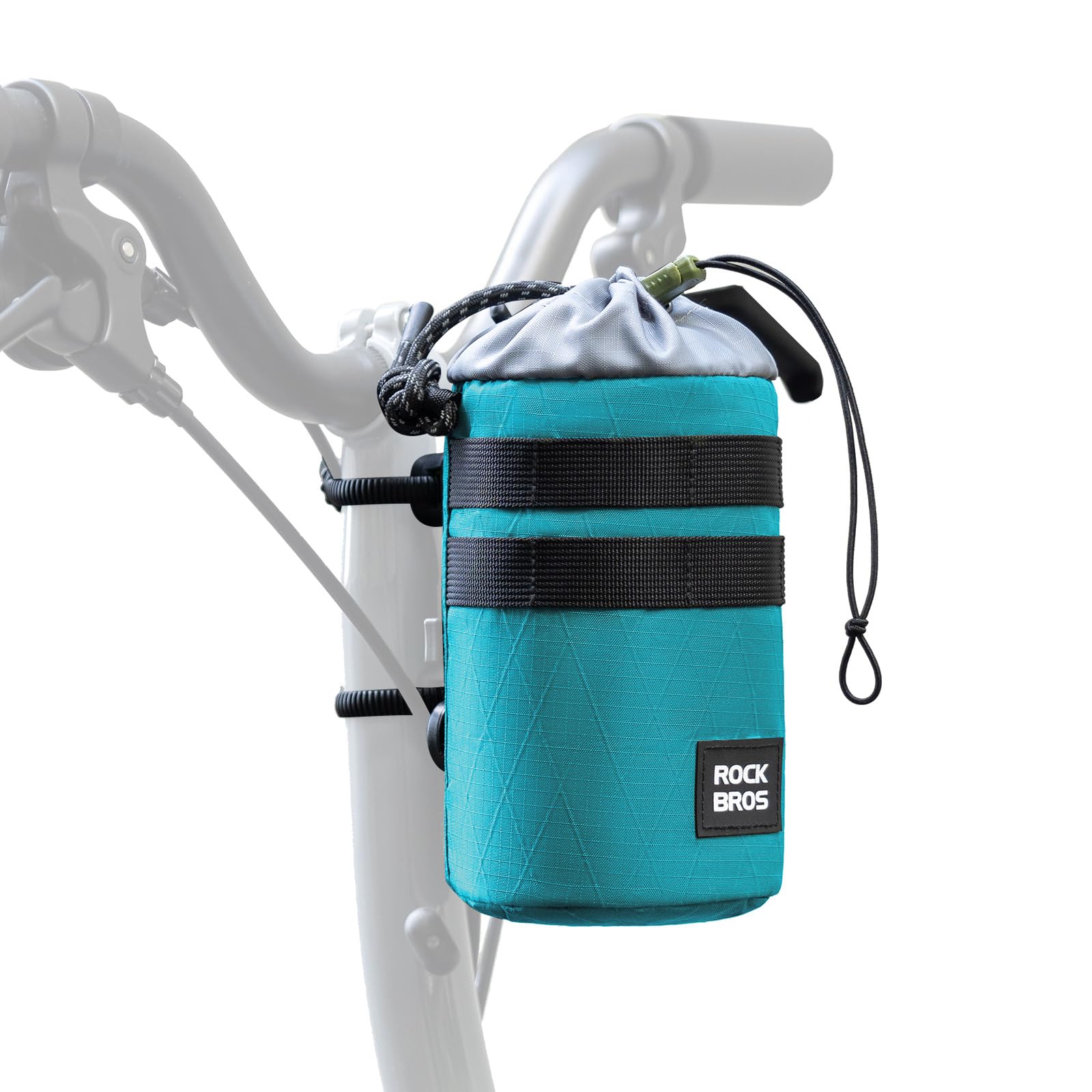 ROCKBROS Bike Handlebar Bag, Bottle Holder Backpack with Adjustable Shoulder Strap, Bicycle Drink Bottle Holder Keep Warm and Cold with Holder Magnetic for Scooter, Folding Bike