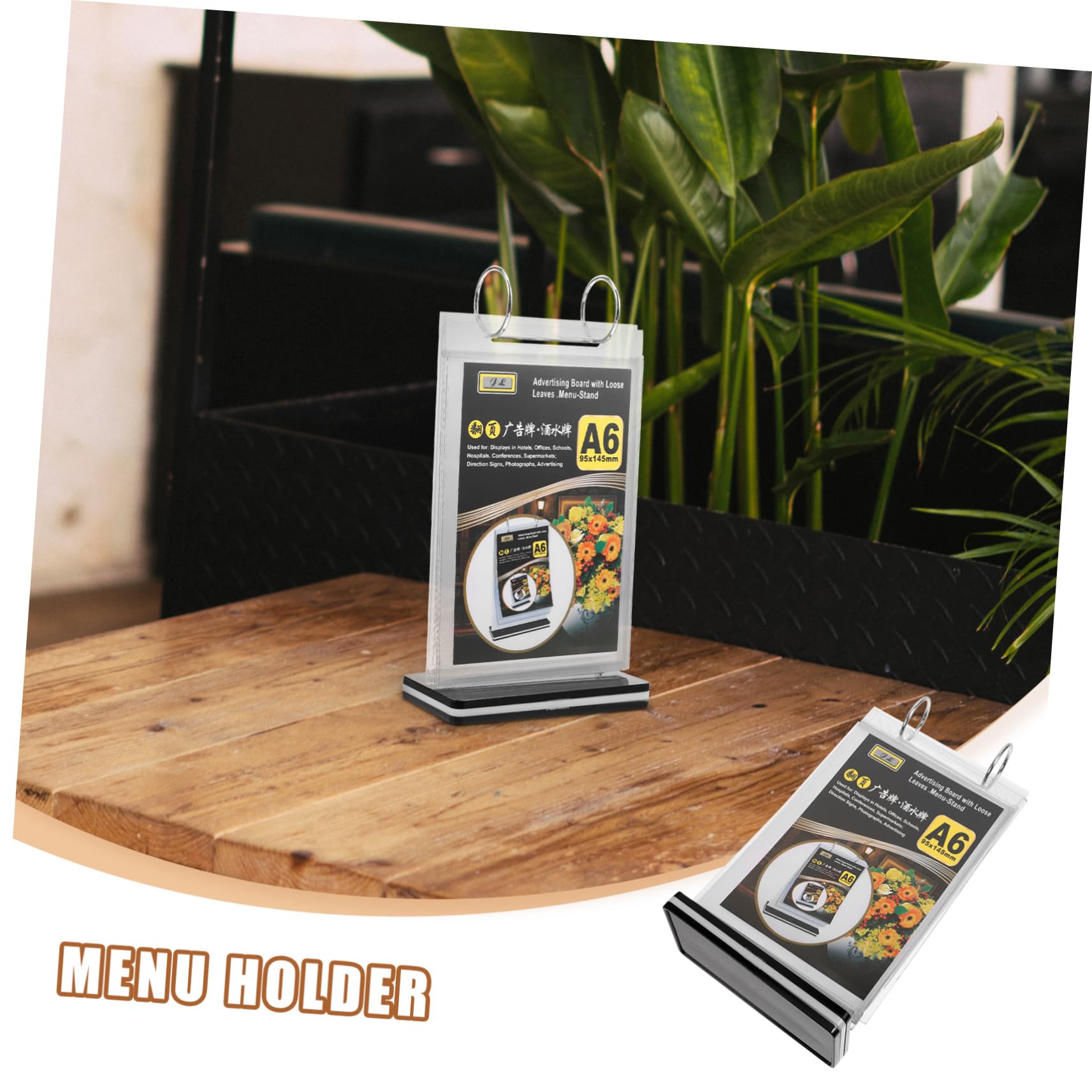 VILLCASE 12piezas Soporte De Menú Vertical Para Mesa Exhibidor De Carteles Para Restaurantes Base Estable y Para Cafés Bodas y Celebraciones