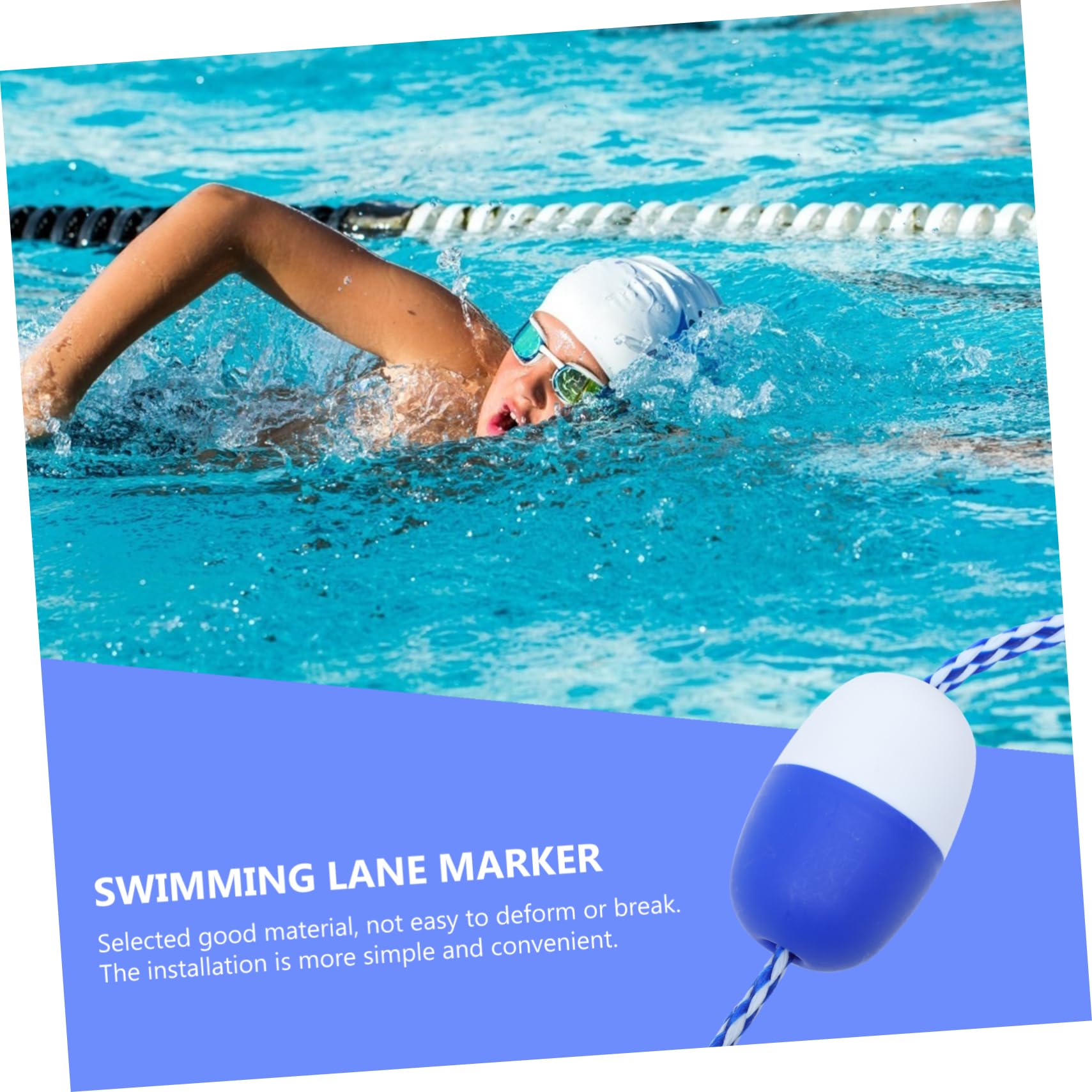 UPKOCH Sicherheitsseil für Schwimmbahnen 1 Stück Kunststoff mit Haken