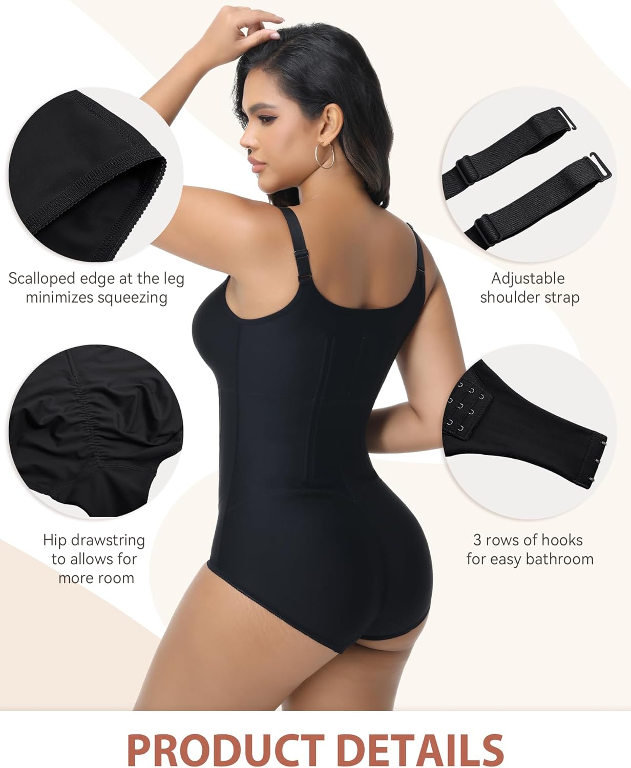 SHAPSHE Fajas Colombianas Moldeadoras Compression Garment Body Shaper Tummy Control Shapewear with Steel Bones - Image 6
