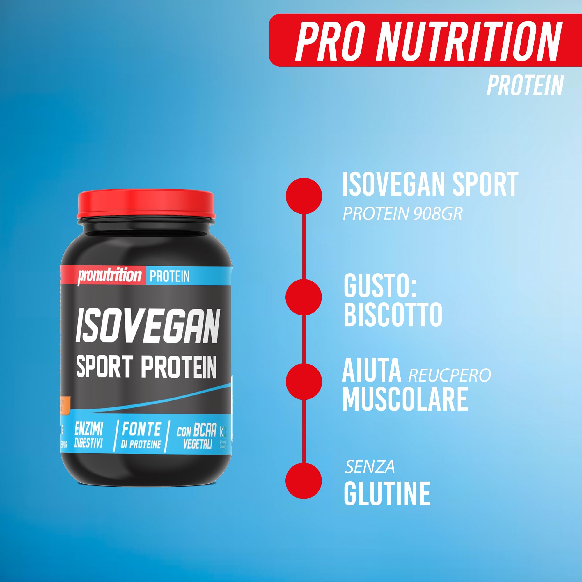Iso Vegan Sport Protein Biscotto 908gr
