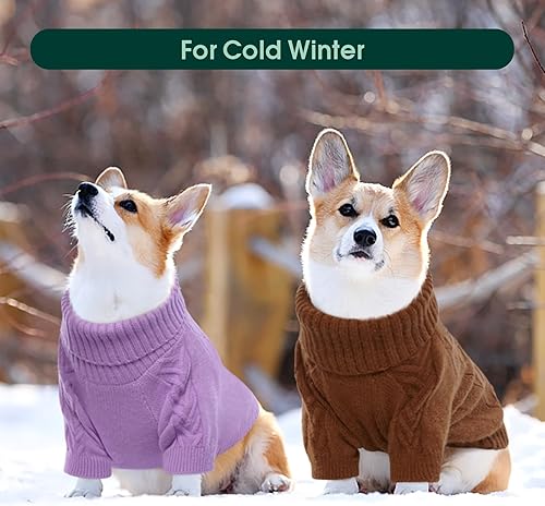Miniatura 6 de Kuoser Suéter para perro pequeño, suéteres para perros pequeños, ropa de invierno para perros pequeños, niños y niñas, suéter de punto para perros