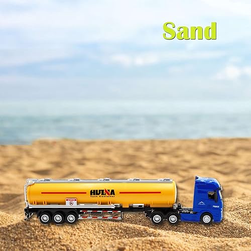 Miniatura 8 de Vehículos de remolque cisterna juguetes, camión cisterna fundido a troquel a escala 150, camiones de juguete para niños