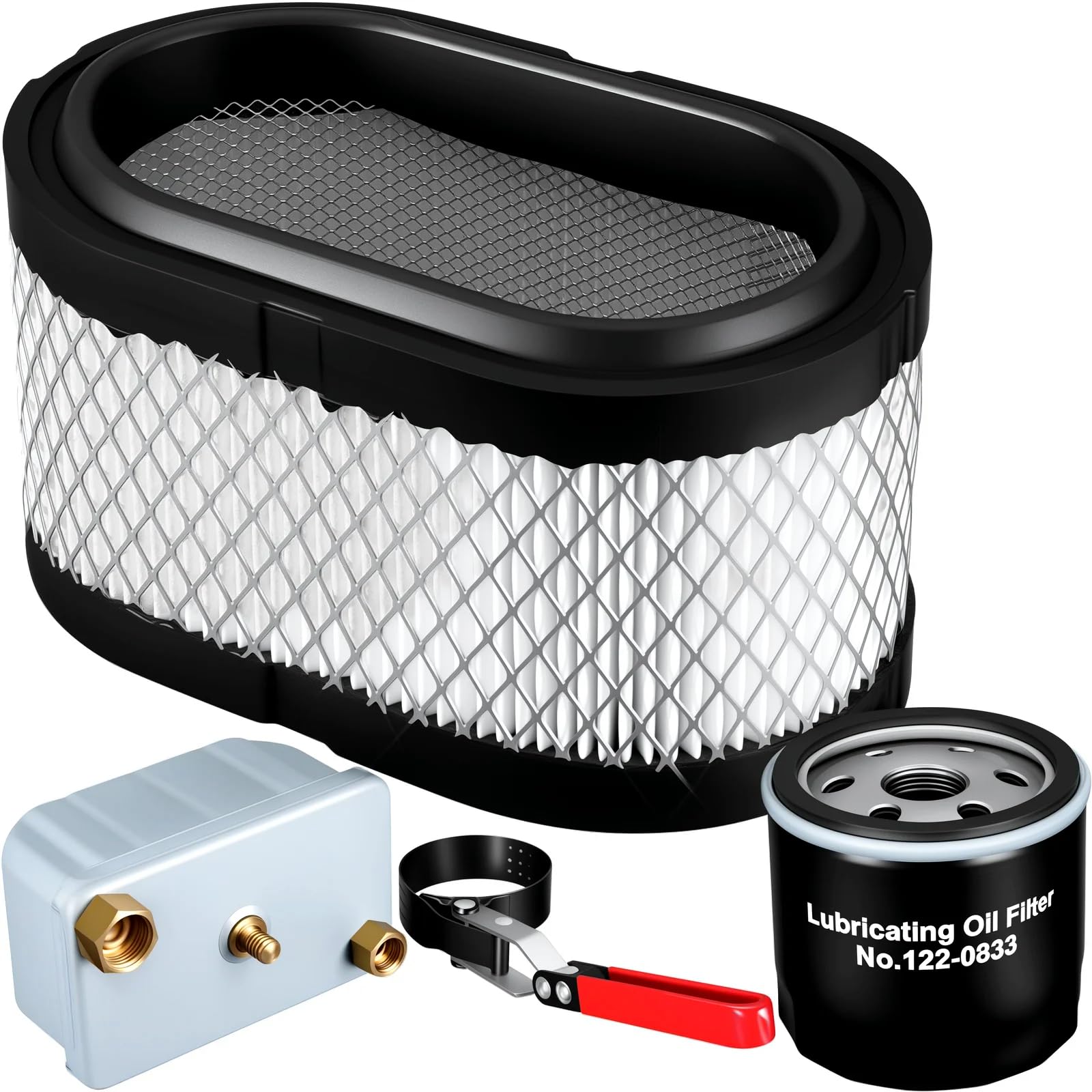 Maintenance Kit for Onan Quiet Diesel 6000/7500/8000 Generators,Includes 1492513 Fuel Filter, 122-0833 Oil Filter & Wrench, 140-2897 Air Filter