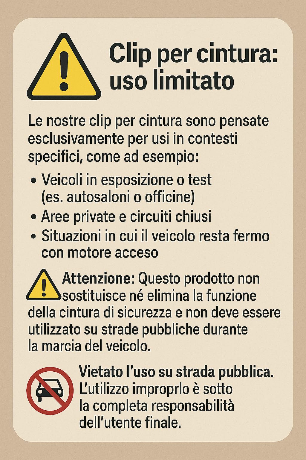 Blocca Clip anti-bip Cinture di Sicurezza Auto Silenzia Bip UltraSlim Pack 3 Clip