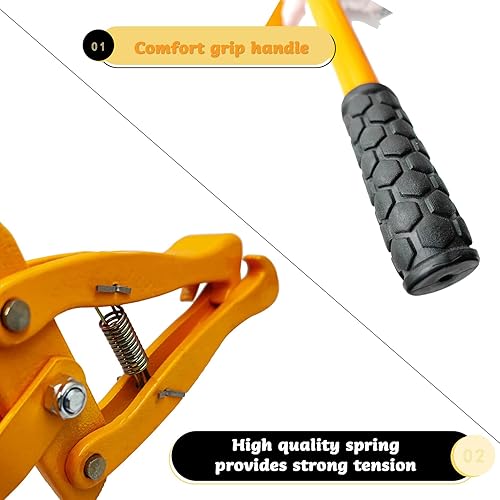 Miniatura 6 de ZUIWAN Colador de valla de cadena,Herramienta de ensanchamiento de valla de alambre de púas,Tensor de valla de alambre tejidolisode púas,Extractor