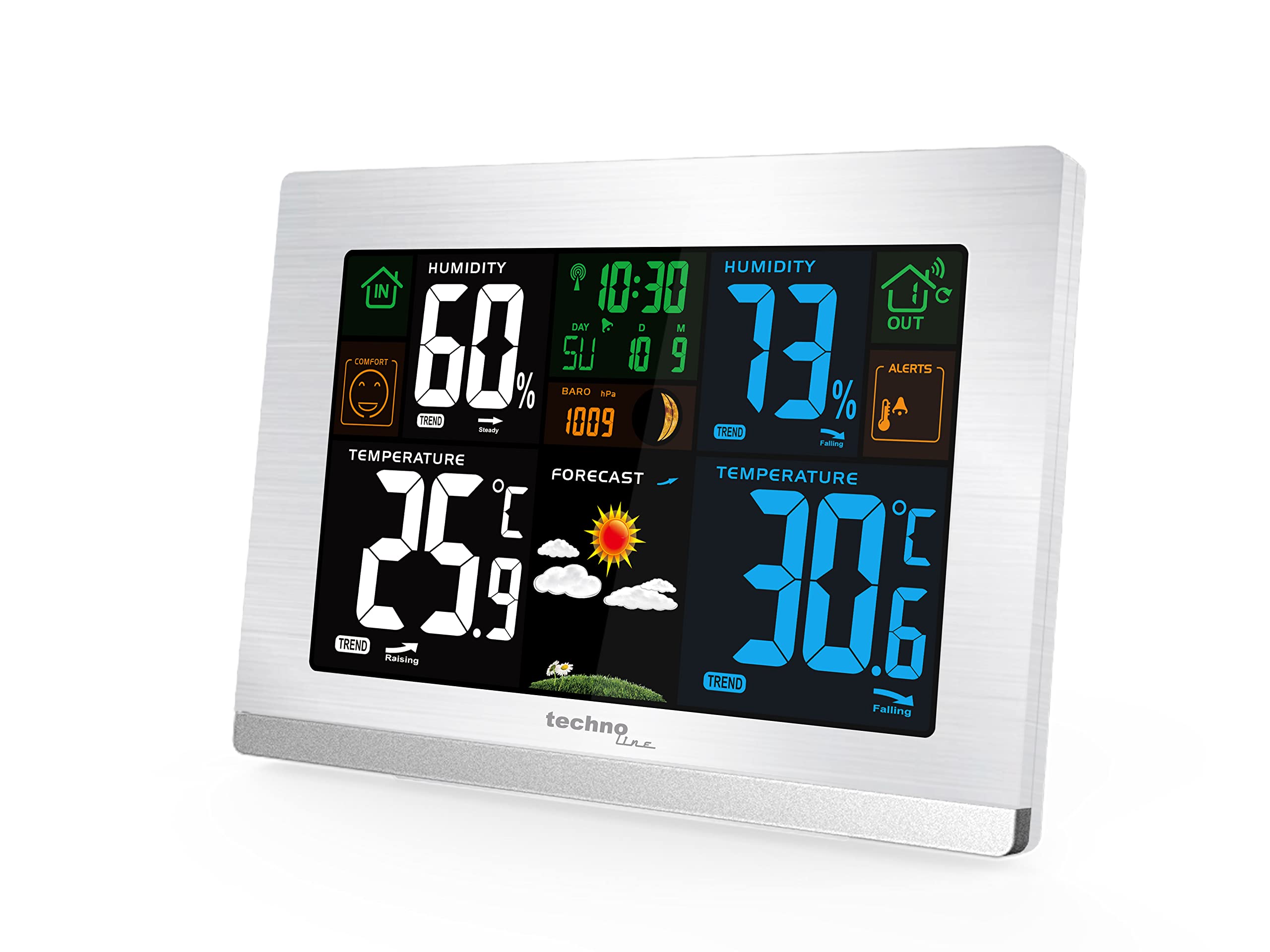 Stazione Meteo Technoline WS9612 Nero - Previsioni, Temperatura, Umidit&agrave; E Orologio Radio