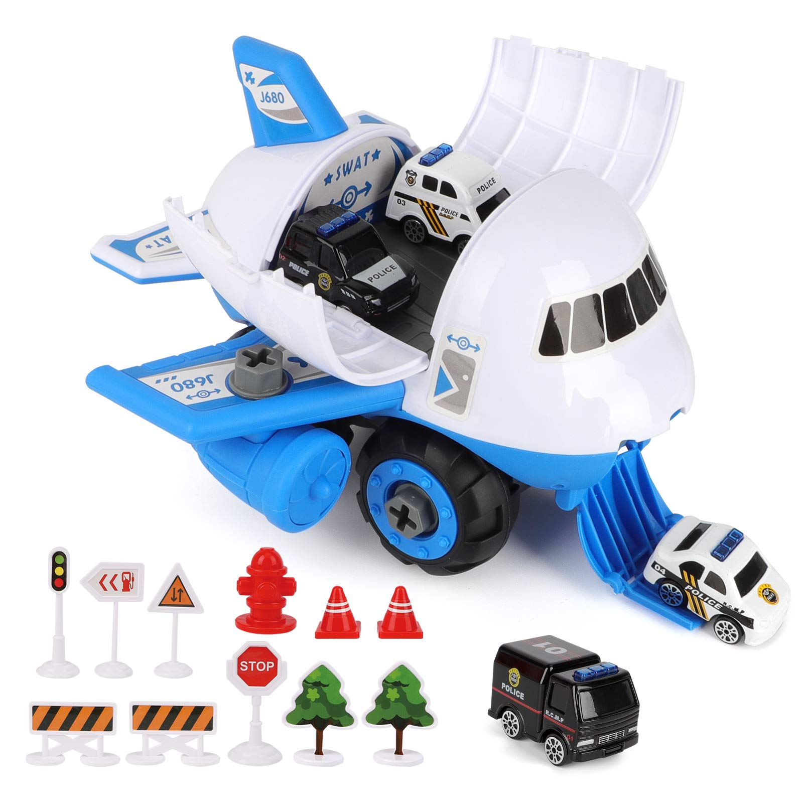 Buy Beeun Take Apart Airplane Transport Cargo Car Toy Set,STEM Building