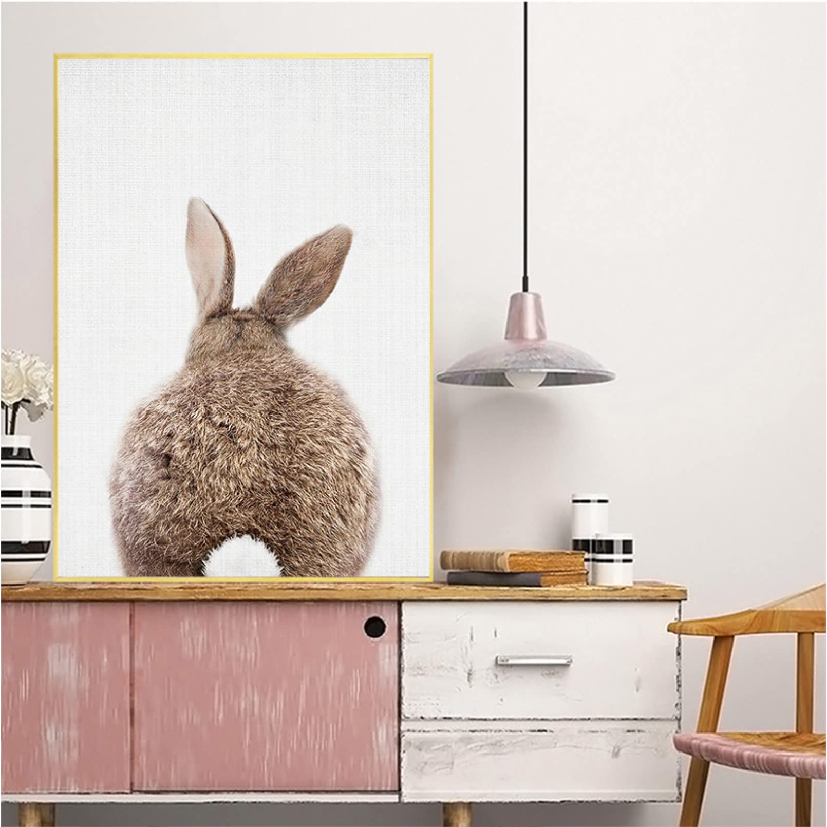 Póster de lienzo de animales del bosque para acompañar el crecimiento de tu hijo