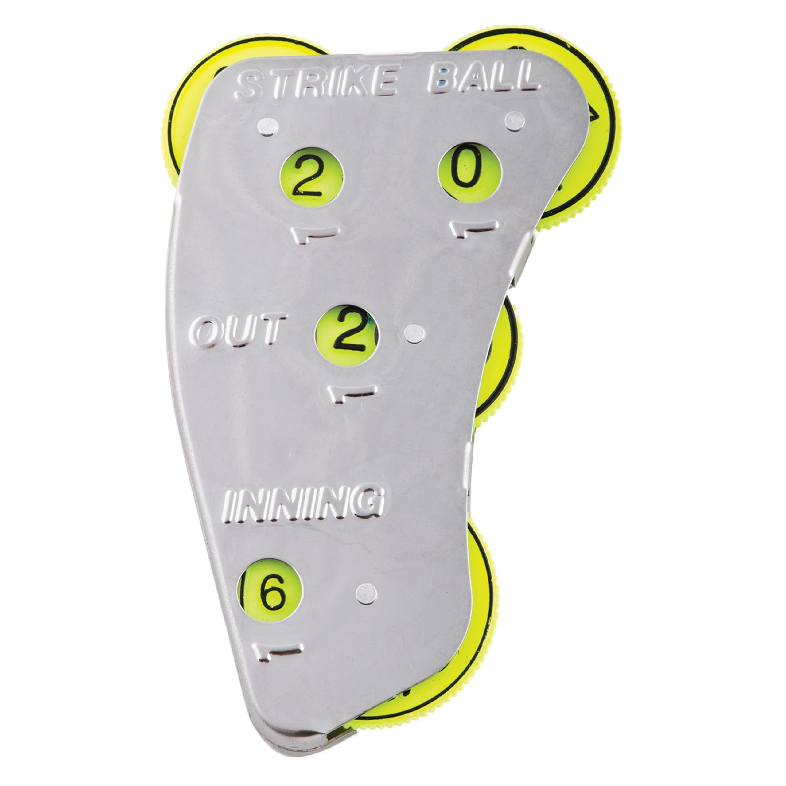 Champion Sports 4 Wheel Stainless Steel Umpire Indicator - Counts Strikes, Balls, Outs and Innings