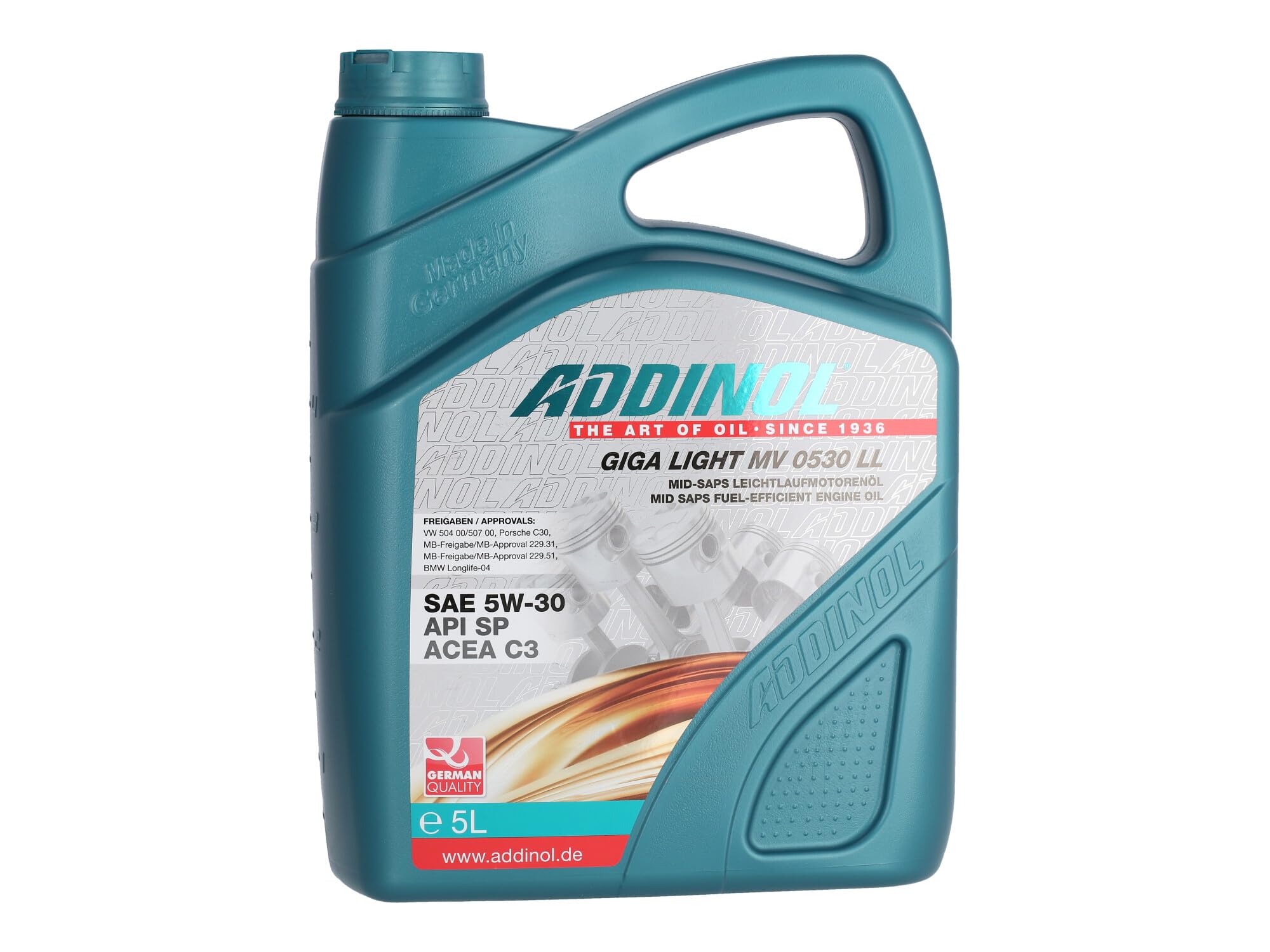 Aceite de Motor Giga Light MV 5W-30 LL C3, 5 l