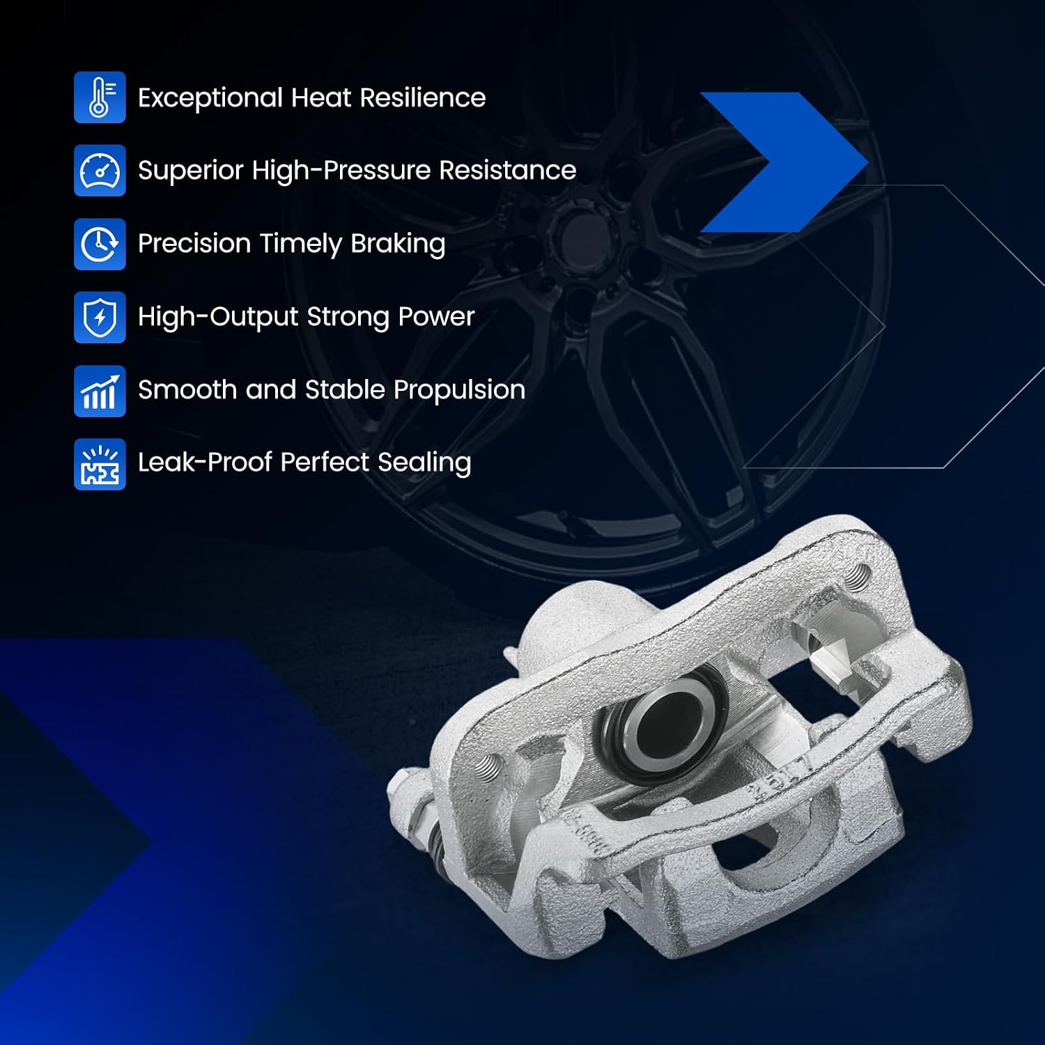 Rear Brake Caliper Assembly Replaces for 19-B6283 19-B6282, Compatible with Kia Soul 2010-2013 1.6L 2.0L L4, GAS