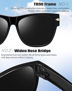 Joopin Oversized Square Fit Over Sunglasses Polarized UV400  display picture 3