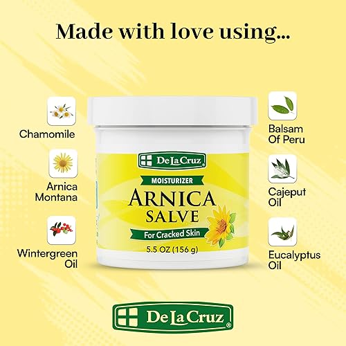Miniatura 3 de De La Cruz Arnica Salve crema para pies secos y agrietados y loción hidratante para manos secas humedad de 24 horas para pieles secas y ásperas