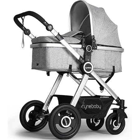 Amazon Com Cochecito Para Bebe Recien Nacido Con Cochecito Plegable Convertible De Lujo Para Cochecito De Bebe Con Saco De Pie Gris Baby