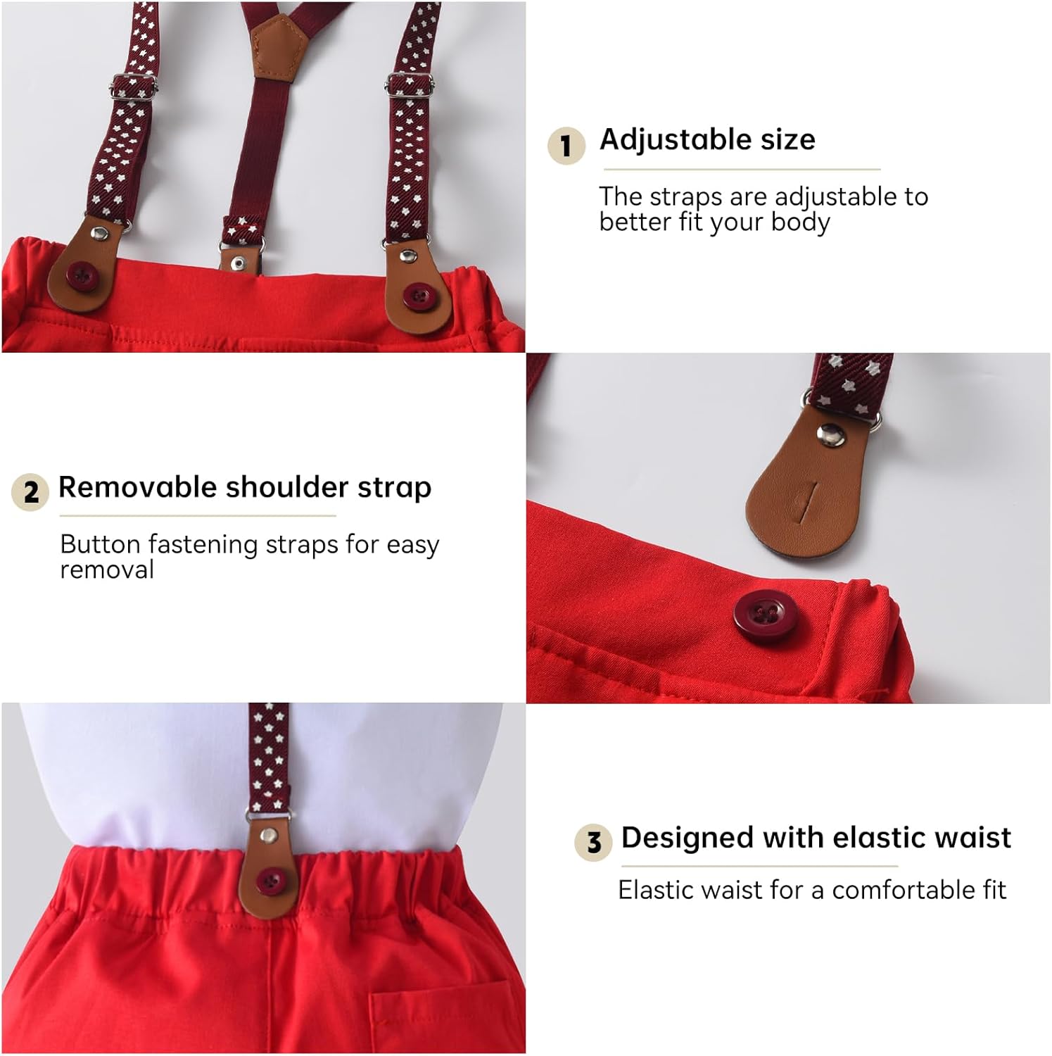 Boys Summer Formal Outfit Set - Gentleman Baby Boy Outfit Toddler Suit Short Sleeve Bow Tie Shirt Pants - Image 4