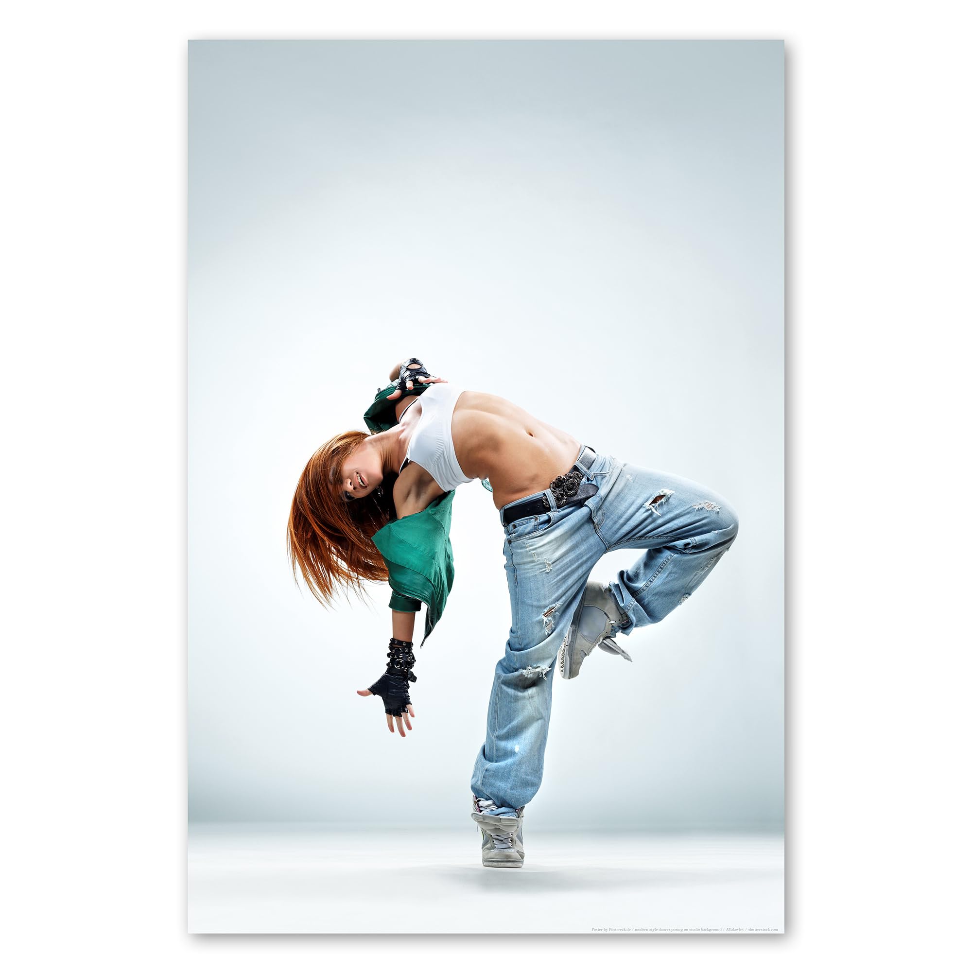 Postereck - 0193 - Hip hop, ballerina, musica, danza, street dance, donna - Decorazione da Parete, Stampa Fotografica, Arredamento Interni, Quadri - Tela - 100,0 cm x 75,0 cm