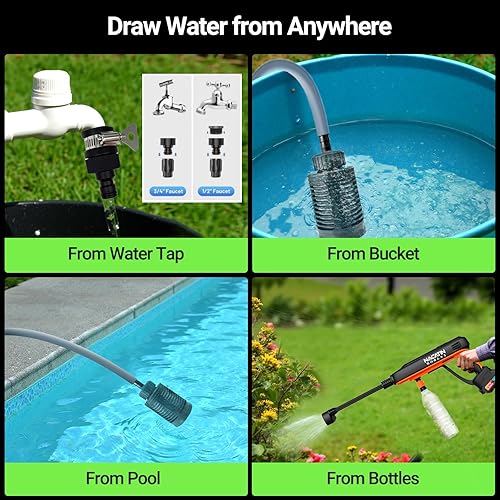 Miniatura 6 de Lavadora a presión inalámbrica 1200PSI,