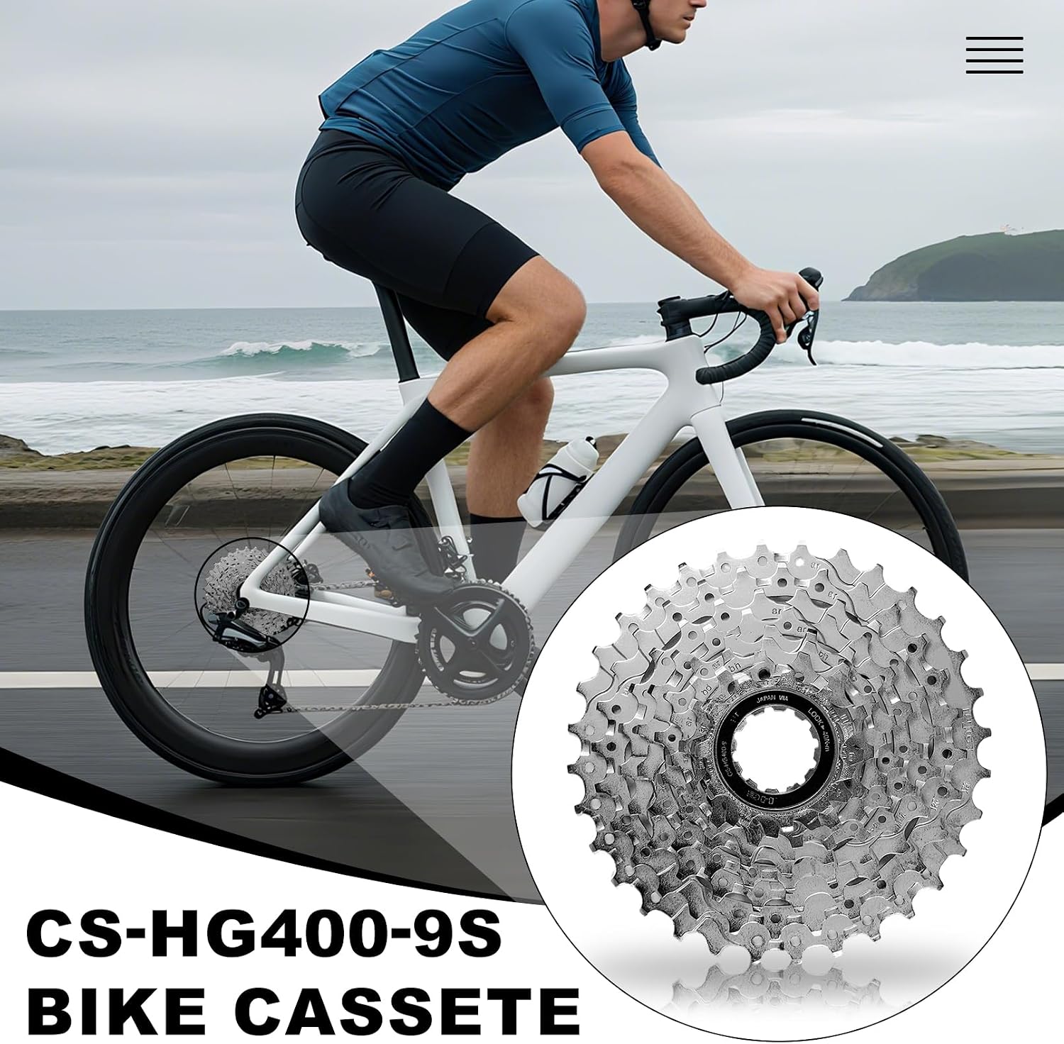 Bike Cassette 9 Speed Cassette CS-HG400-9 11-32T Bike Sprocket for Mountain Bike Folding Bike Commuter Bike