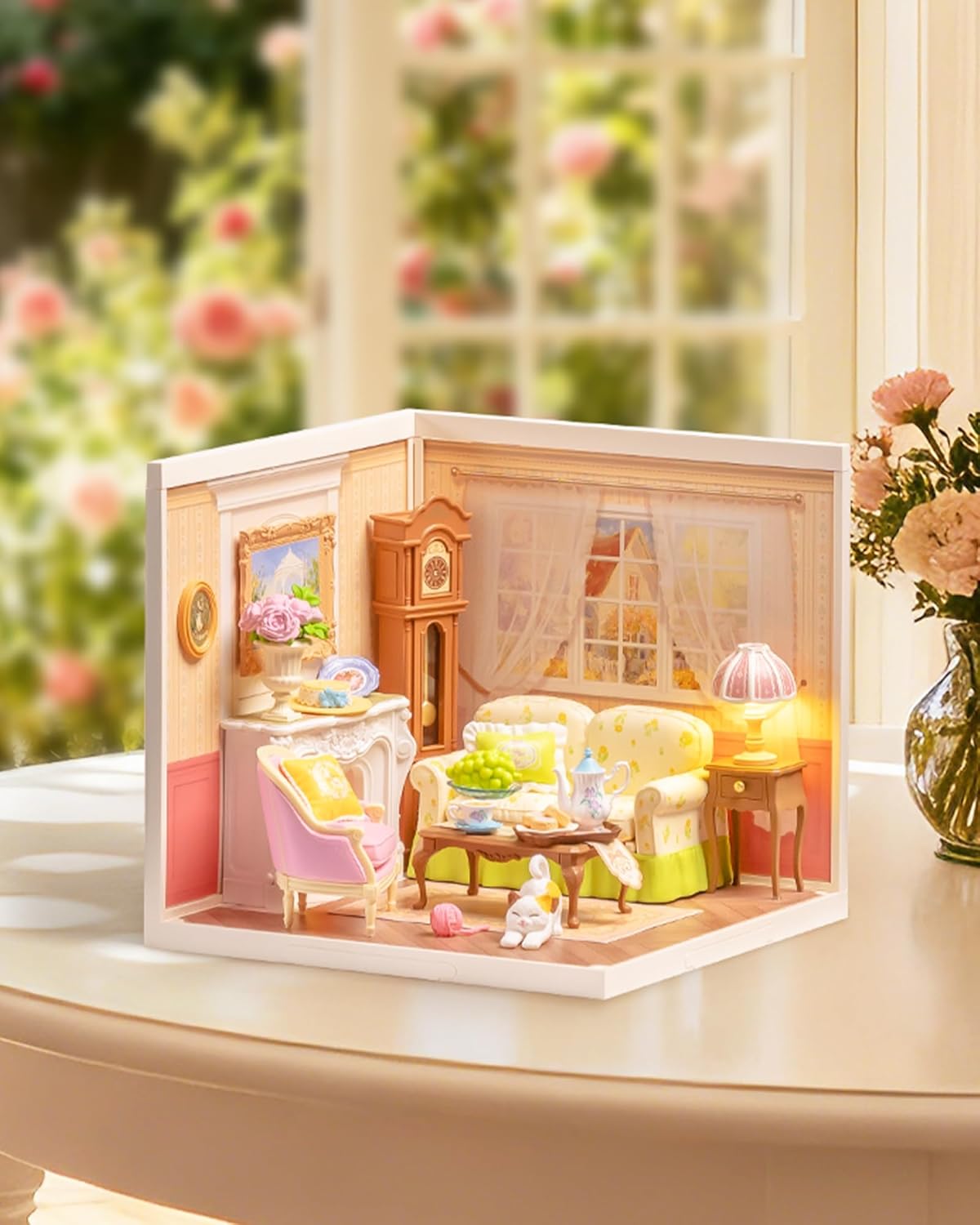 Rolife Super Creator Kits, Tiny House Building Blocks for Little Dolls, DIY Plastic Mini House Model Building Kits for Teens Aged 14+, DIY Crafts/Hobbies for Adults (Holiday Tea Time)