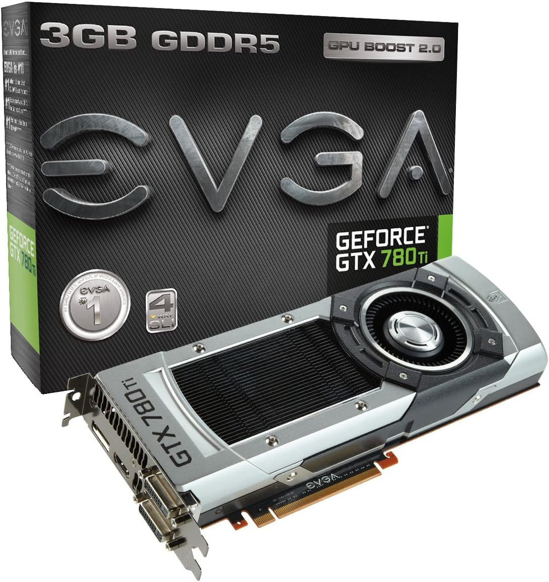 EVGA Nvidia GeForce GTX 780 Ti GDDR5 Graphics Card (3GB, PCI Express 3.0, HDMI, DVI-I, DVI-D, Display Port, 384-bit)