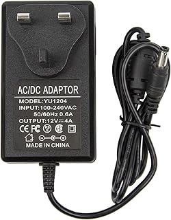 12V 4A Power Supply Adapter - COLM AC 100-240V 50-60HZ DC 12V 4Amps 48W UK Converter Adapter Driver Transformer Wall Charger 12V/4A for CCTV Security Camera,3528/5050 LED Strip Light