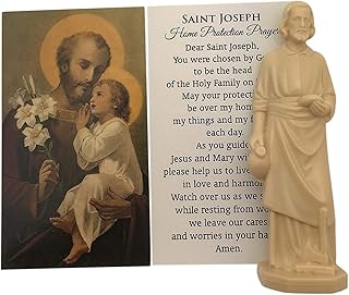 Westmon Works St Joseph The Home Protector Set with 4 Inch Statue and Holy Prayer Card Made in The USA