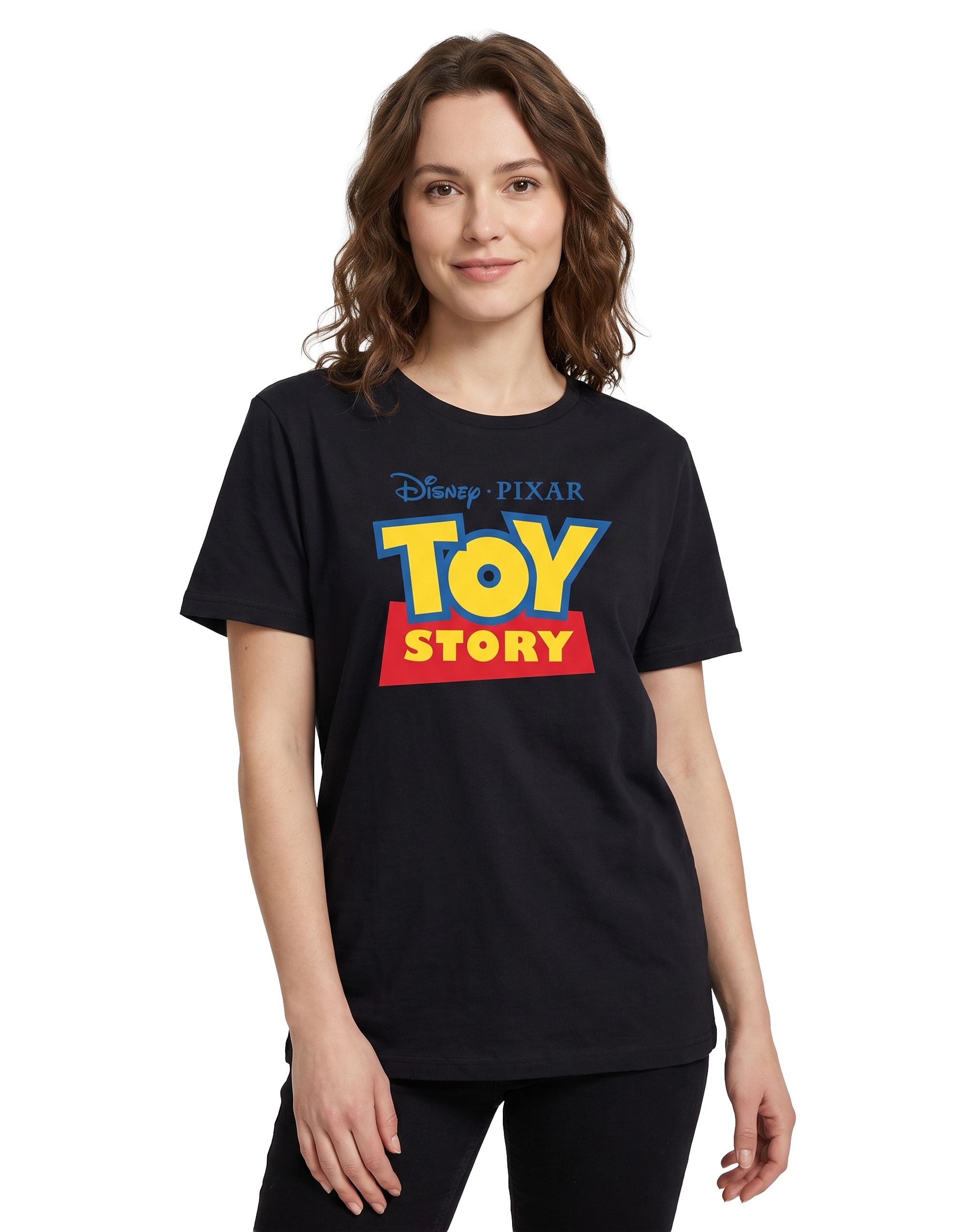 Disney Women's Black Boyfriend Fit Short Sleeved T-Shirt | | Official Merch | Size: Small