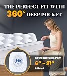3 Inch Ultra-Fluffy Memory Foam Mattress Topper Full for Back Pain, Extra Soft Pillow Top Full Mattress Topper with 4X Support, Mattress Pad with Breathable Air Mesh Sides, 6-21'' Deep Pocket