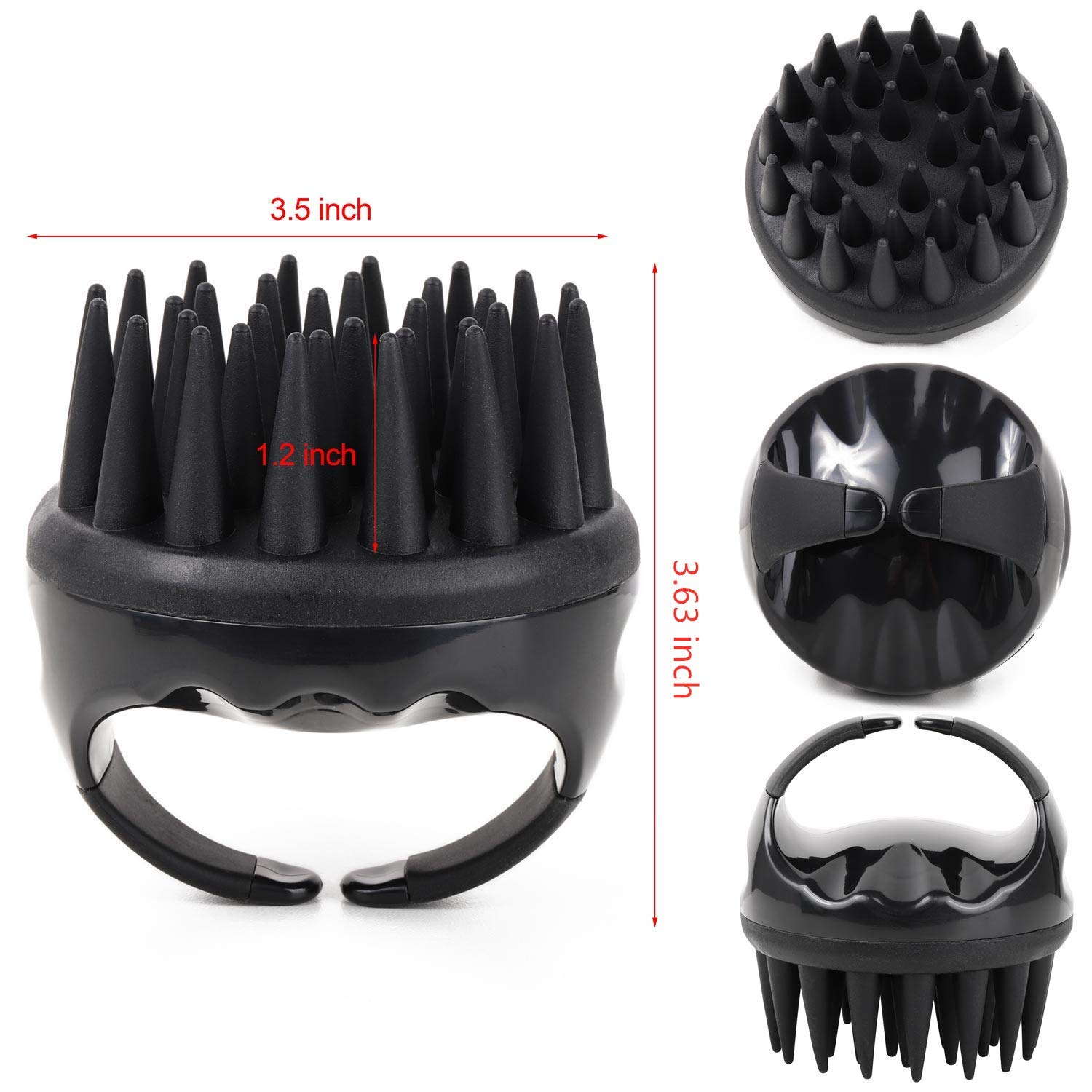 RIDHMIN Hair Scalp Massager Shampoo Brush, Shower Brush with Long & Flexible Silicone Bristles for Scalp Scrub, Head Massage and Hair Growth (Multicolor)
