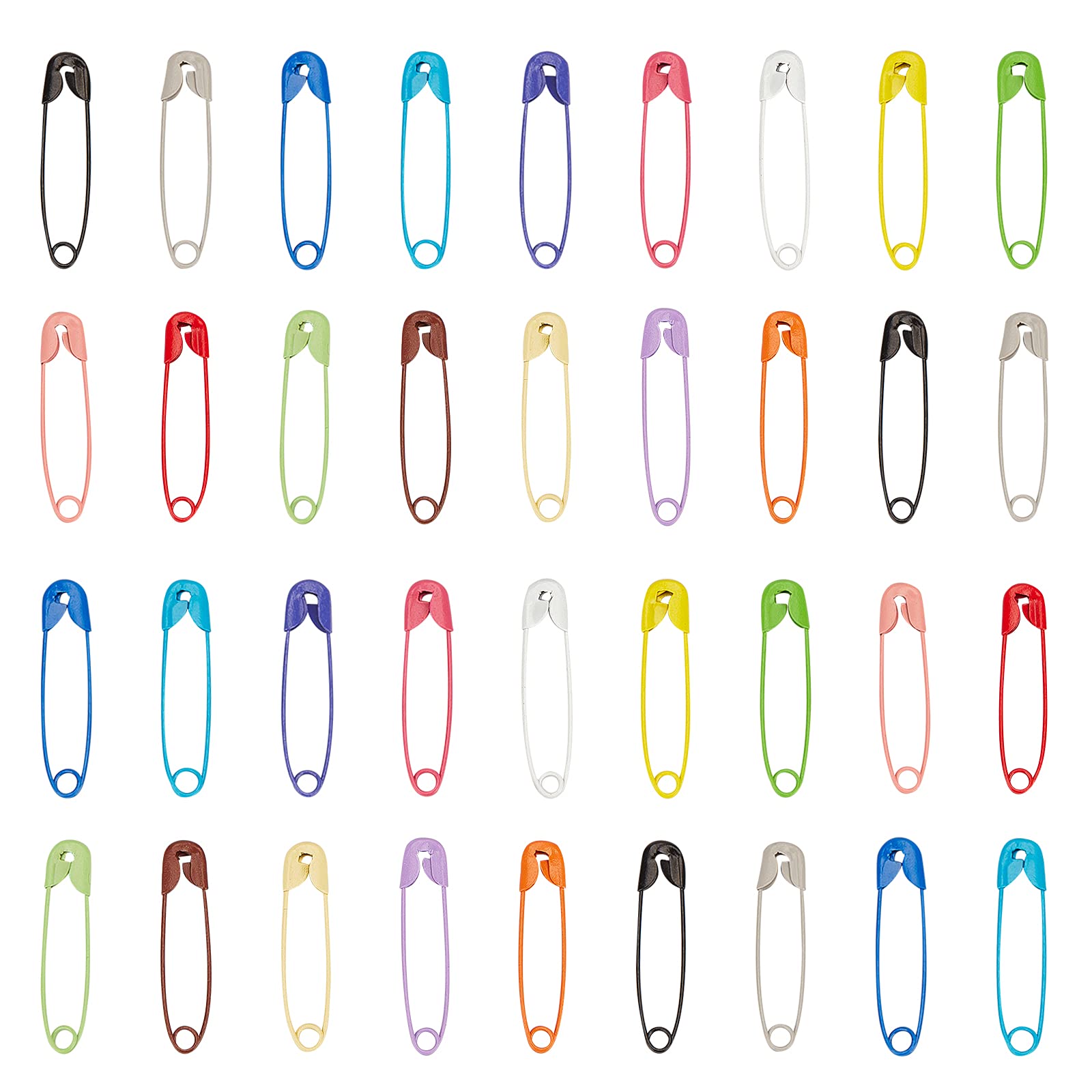 arricraft 100PCS Premium Safety Pins, Colored Safety Pins Bulk Sewing Pins for DIY Craft Making and Clothing, Knitting Stitch Marker-Mixed Color