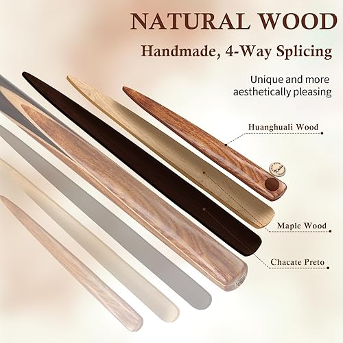 Miniatura 7 de Kmise 34 Split Snooker Pool Cue, 57" 9mm Tips 18 19 20oz Billiard Cue Stick Handcraf 4-Face Spliced Professional Pool Stick W 2 Extension Cues