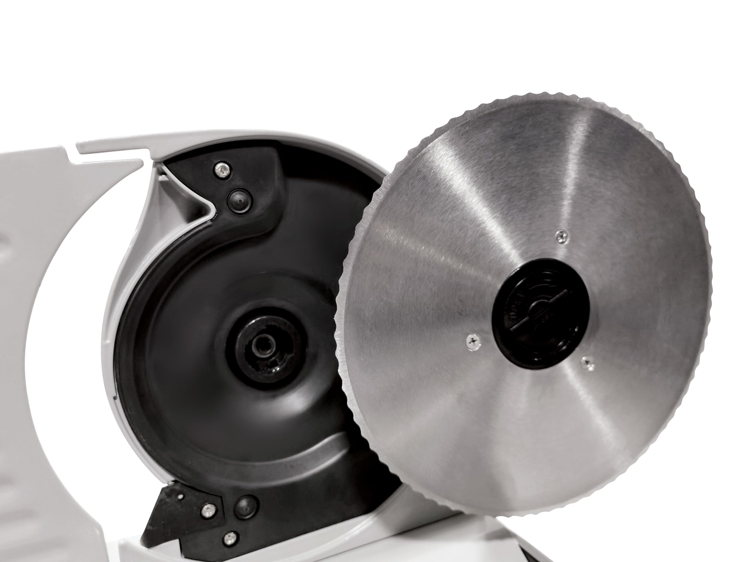Silva Schneider Allesschneider AS 500 | 150W | Metallgehäuse | 19 cm Edelstahlmesser | Exakte Schnittbreiteneinstellung (0-15 mm) | Zahnradantrieb & rutschfeste Füße