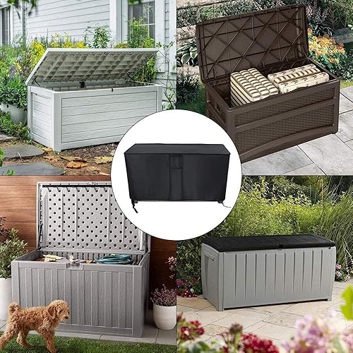 Miniatura 6 de YITAHOME - Funda de caja de almacenamiento para exteriores de 100 galonesKeter caja de cubierta de 80 galones, impermeable, para banco de