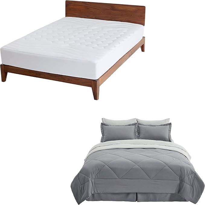 Bedsure Twin XL Comforter Sets Bundle Twin XL Mattress Pad