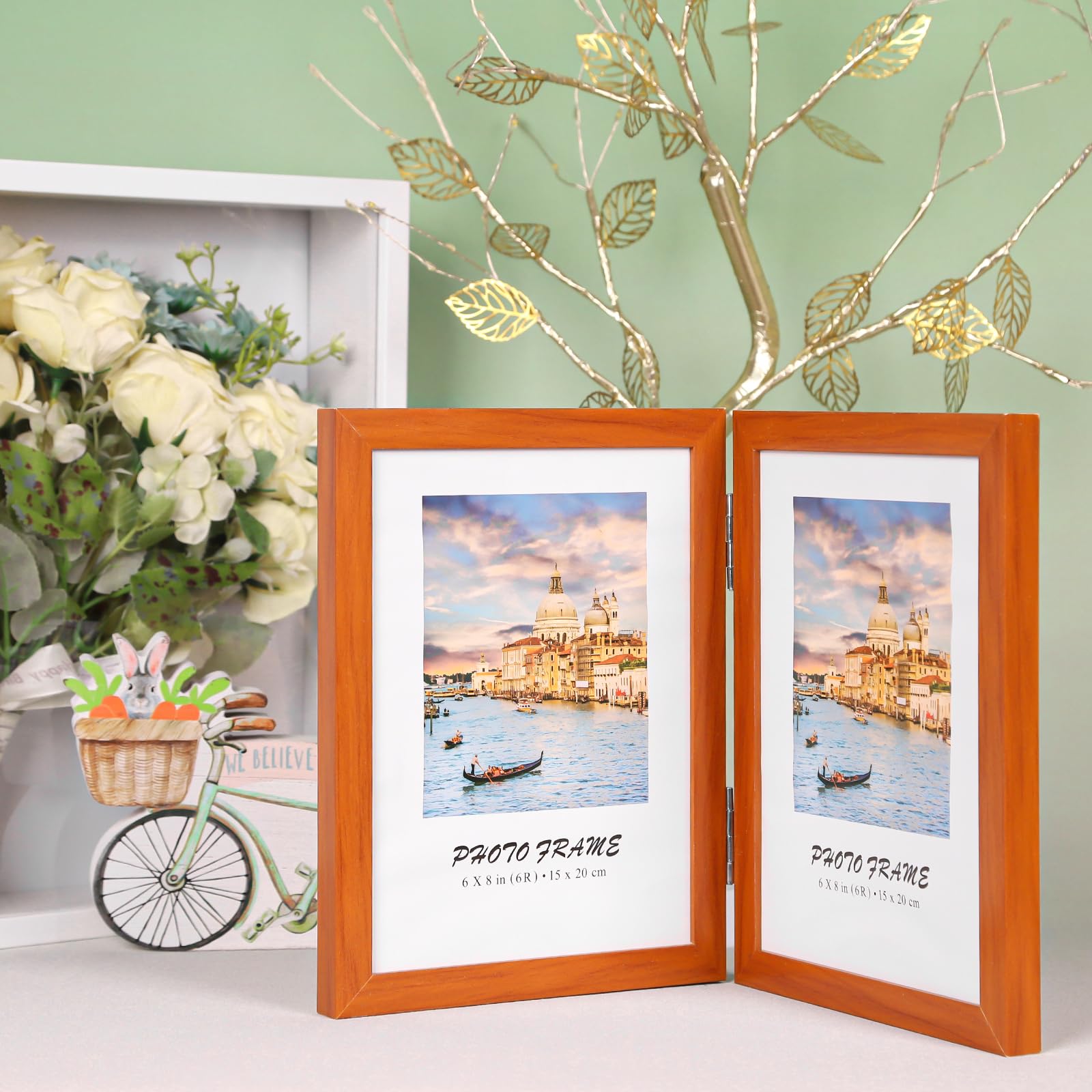 Two Butler Frame Dual Picture Frame Traditional Double Sided Frame With Panel