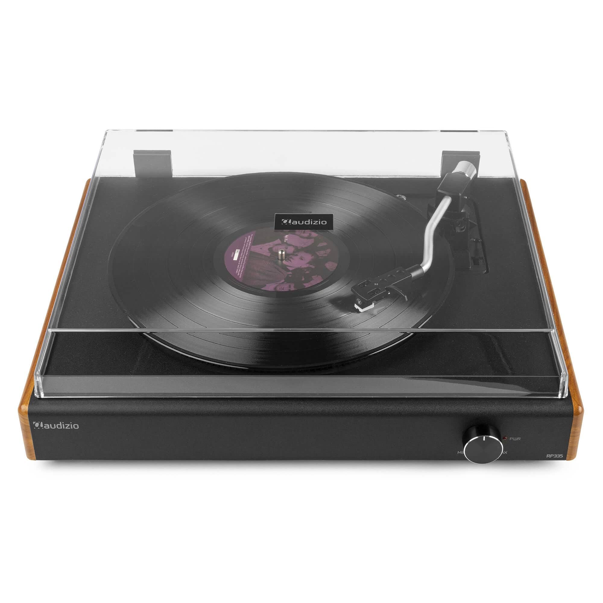 Audizio RP335 - Plattenspieler mit Lautsprecher 2 X 40 Watt, Bluetooth Schallplattenspieler, 33/45 und 78 U/min, Vinyl Player, Record Player mit Vorverstärker, USB, Cinch, Auto-Stop