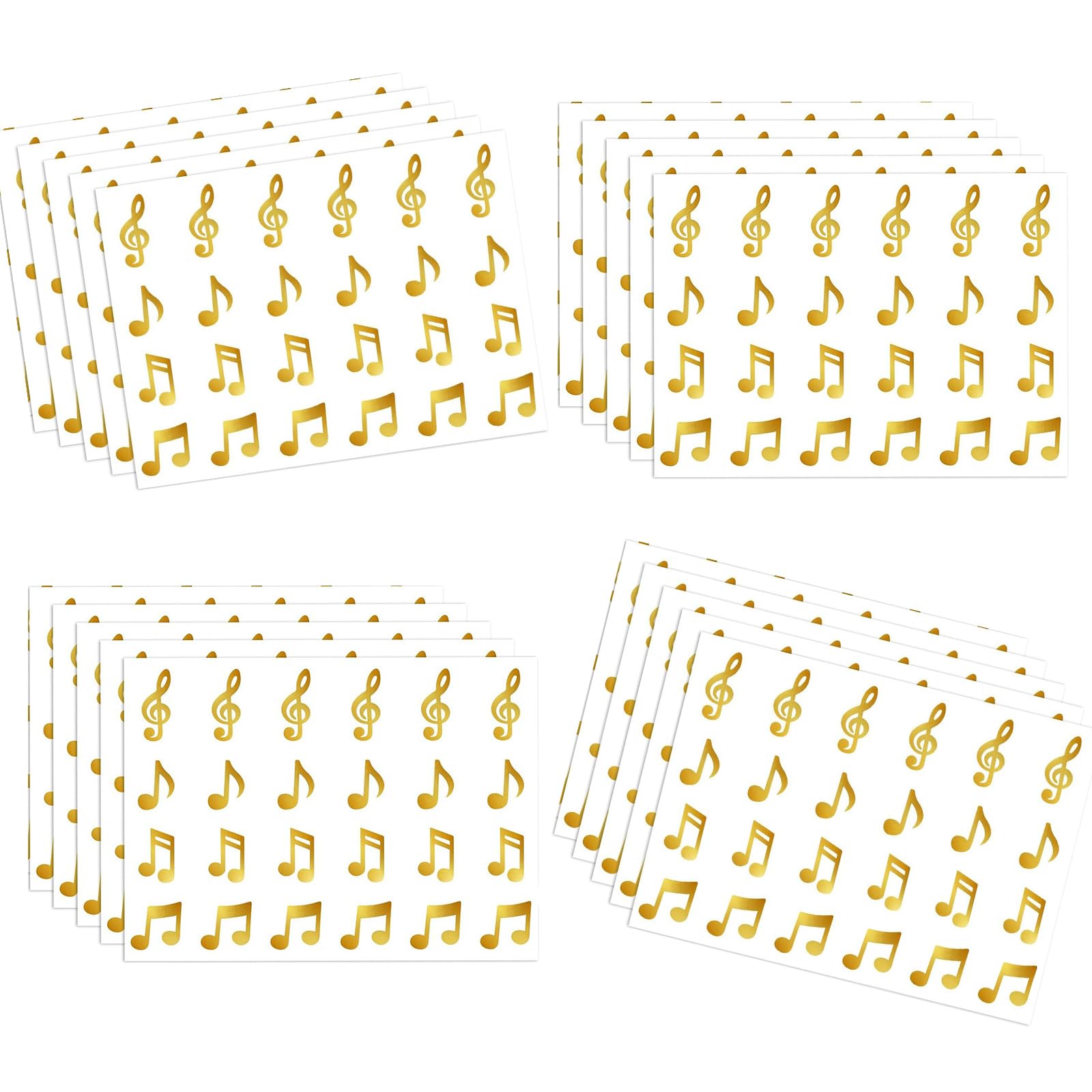 Hsyzygian 20 Sheets Glittering Music Note Sticker Fun Classroom Reward Adhesive Label for Teachers and Students Educational Supplies Student Reward Decal