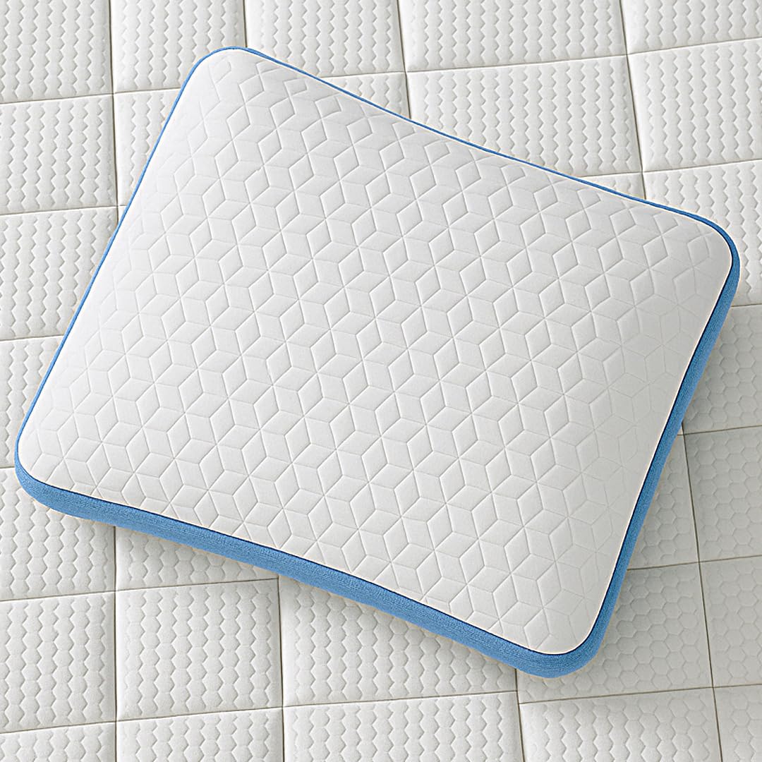 MKS Wolkenkissen Air 80x80 – Höhenverstellbares Memory Foam Kopfkissen – Ergonomisches Nackenkissen mit kühlendem Gel – Bequemes Schlafkissen für Jede Schlafposition
