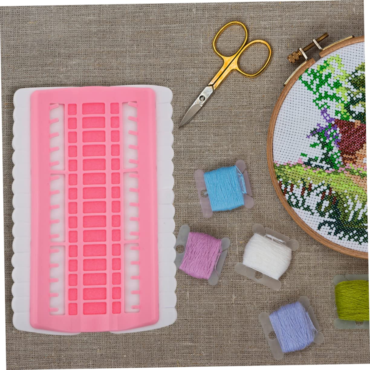 Equivera Sac Organisateur Pour Kit De Couture - Avec Grand Espace Nombreux Compartiments Crochets Fil A Coudre Outils De Couture Pois Gris Boite De Rangement Boite A Couture