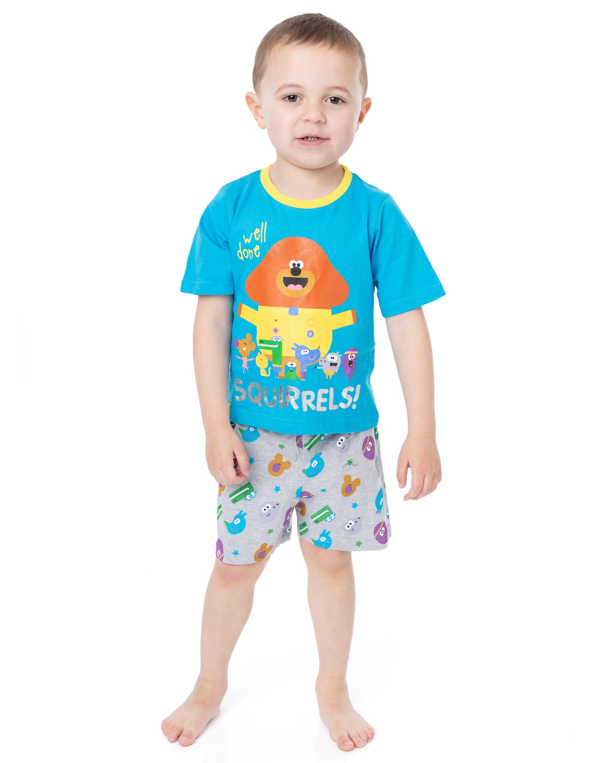 Hey Duggee Men's Blue Boy's Short Sleeve Short Leg Pyjama Set | | Official Merch | Size: 3-4 Years